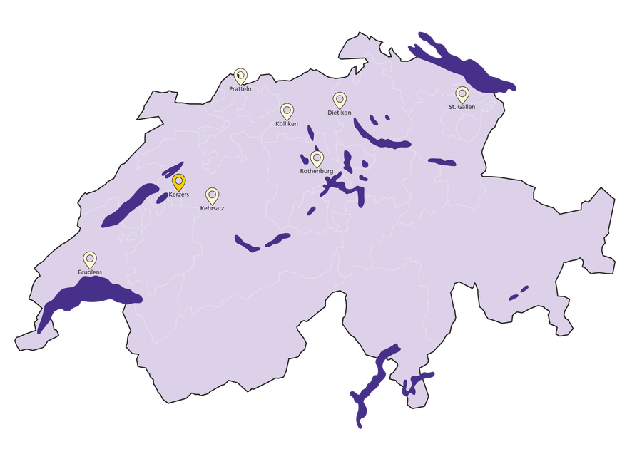 Standorte der Schweizer Tafel