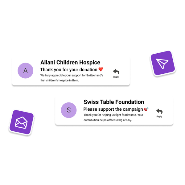 Email marketing, built into your fundraising platform