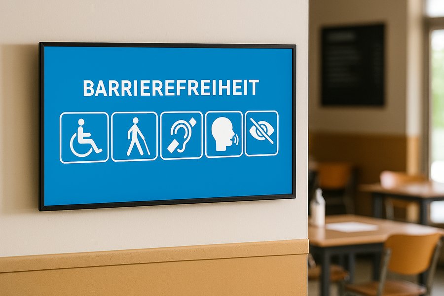 Beispiel eines Smart-TV für die Cafeteria
