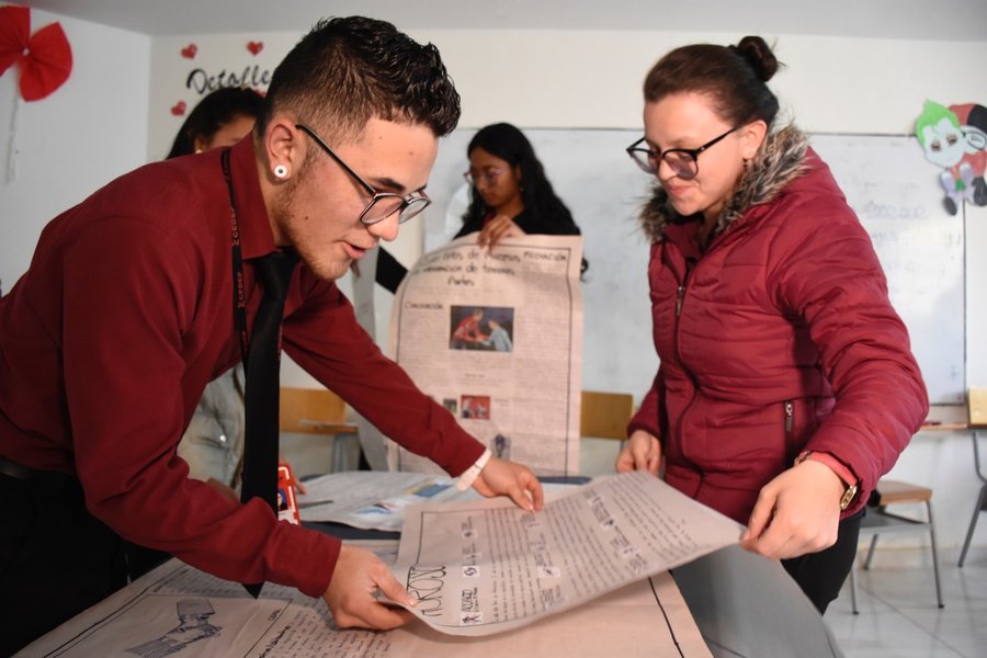 Des jeunes lors d'un atelier