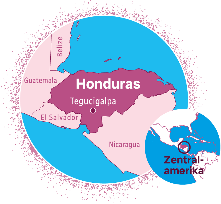 Landkarte Honduras