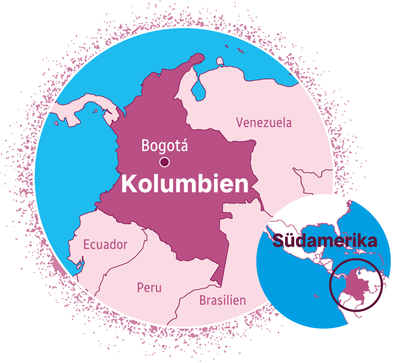 Landkarte Kolumbien